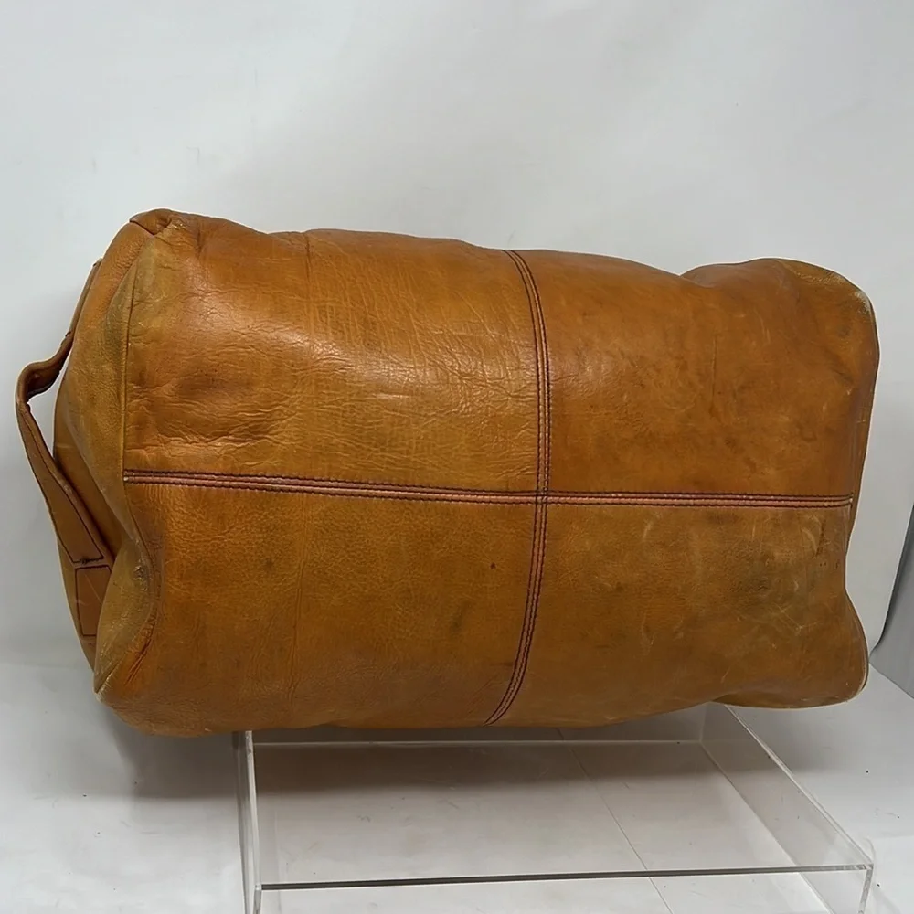 Vintage 16” Belting Leather Zip Duffel Bag